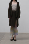 SWAYING/KNIT seamless mohair suit SW212SZ68 brown PS16